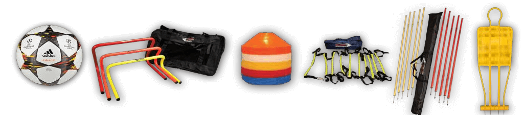 20 Bälle und Trainingsmaterial